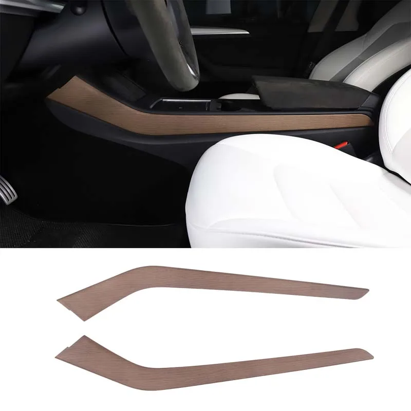 

For Tesla MODEL 3 Model Y 2021 ABS Carbon fiber Car Central Control Side Trim Strip Frame Cover Trim Sticker Car Accessories