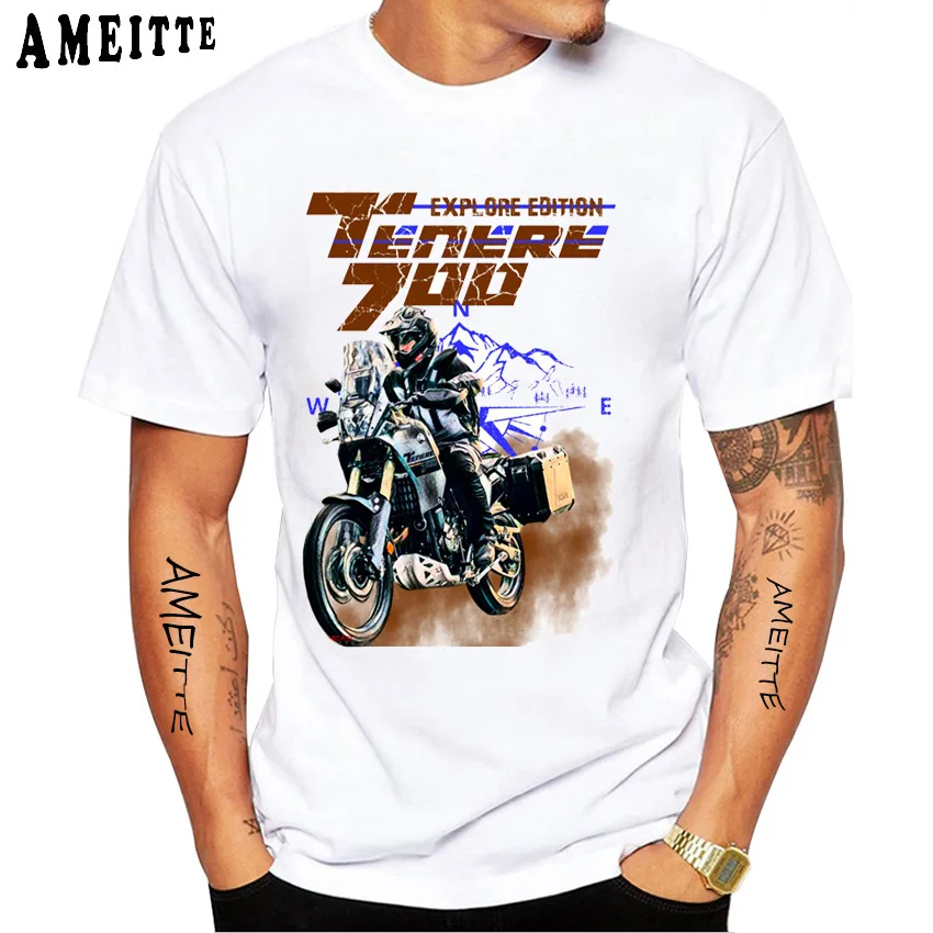 

2025 New Tenere 700 Adventure SuperTenere 1200 Sport T-shirt Men Short Sleeve Ride Motorcycle T-Shirt Hip Hop Boy Riding Tees