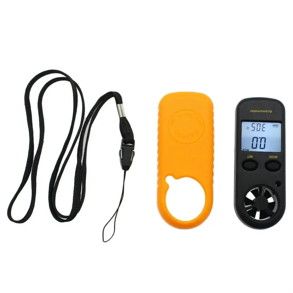 Anemometer Digital Mini Genggam Rentang 0-30m/s Pengukur Kecepatan Udara Layar LCD -10 ° C ~ 45 ° Alat Pengukur Kecepatan Angin C untuk Aktivitas Luar Ruangan