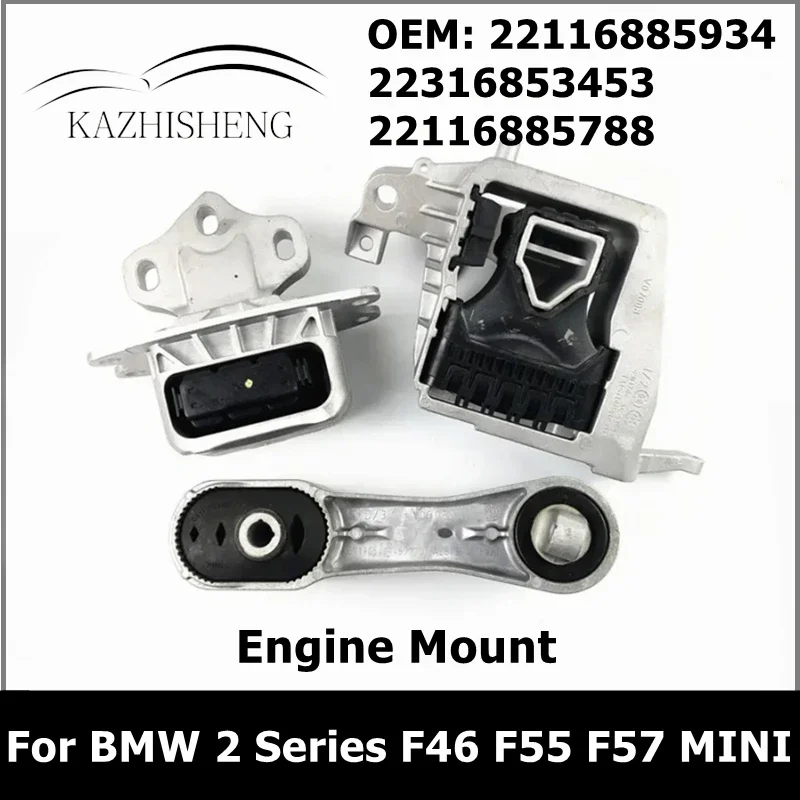 

3Pcs Rubber Engine Transmission Motor Mount 22116885934 for BMW 2 F46 F55 F57 MINI CLUBMAN COUNTRYMAN 22116885788 22316853453