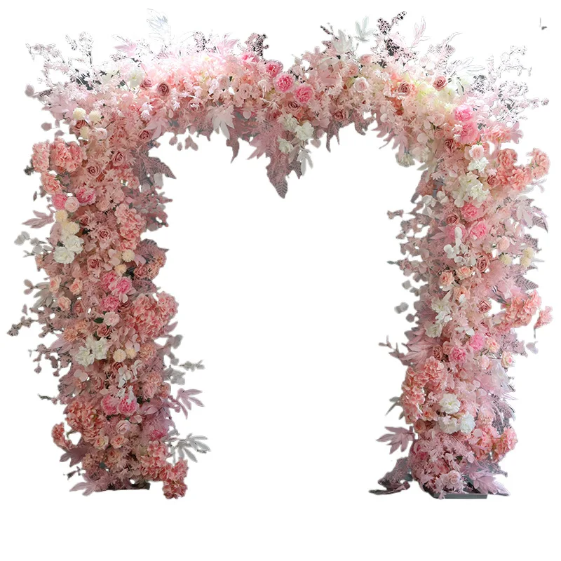 

Wedding half-heart flower arrangement Wedding scene decoration simulated flower marriage proposal confession engagement