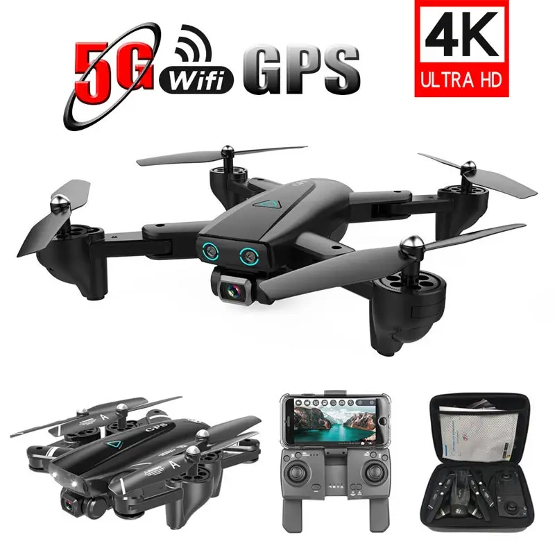 Large39CM RC Drone 4K 1080P 5G 1300mAh Profession Photography Quadcopter WIFI GPS HD Live Video Helicopter Foldable Toy Boy Gift