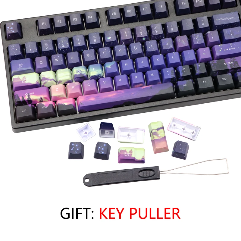 Dawn light theme dye Subbed pbt Keycap oem Profile fit FILCO ikbc Keycaps 110 Key