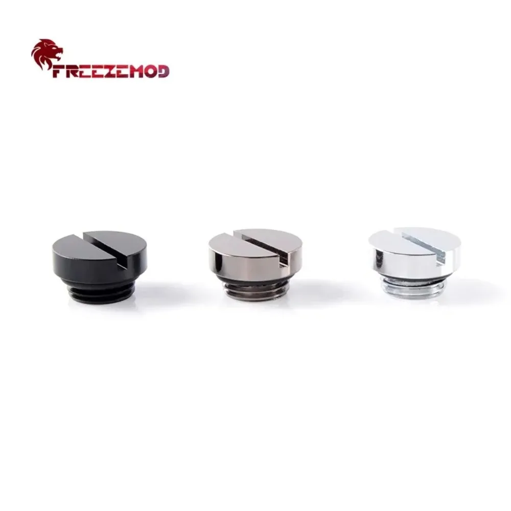 FREEZEMOD Brass End Plug Black/ Gun/ Silver Smooth Faced Water Stop Coin Shaped G1/4 Plug Water Cooling Accessory PC MOD GDT-YZ