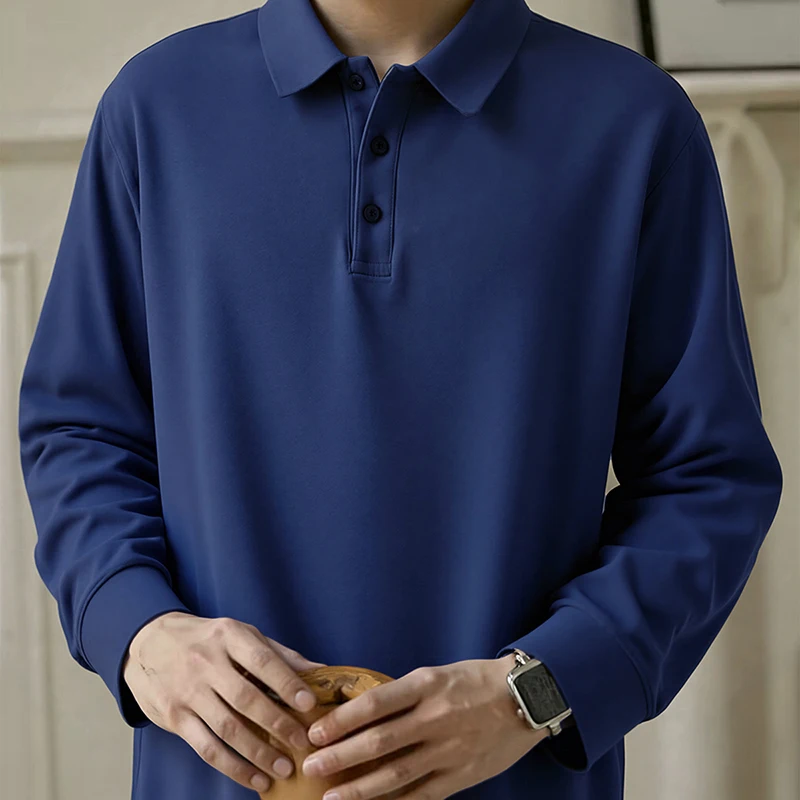 2026 Polo ligero de manga larga para hombre, camisas con cuello para senderismo al aire libre, tácticas, informales, de rendimiento, camisa de Golf de piqué