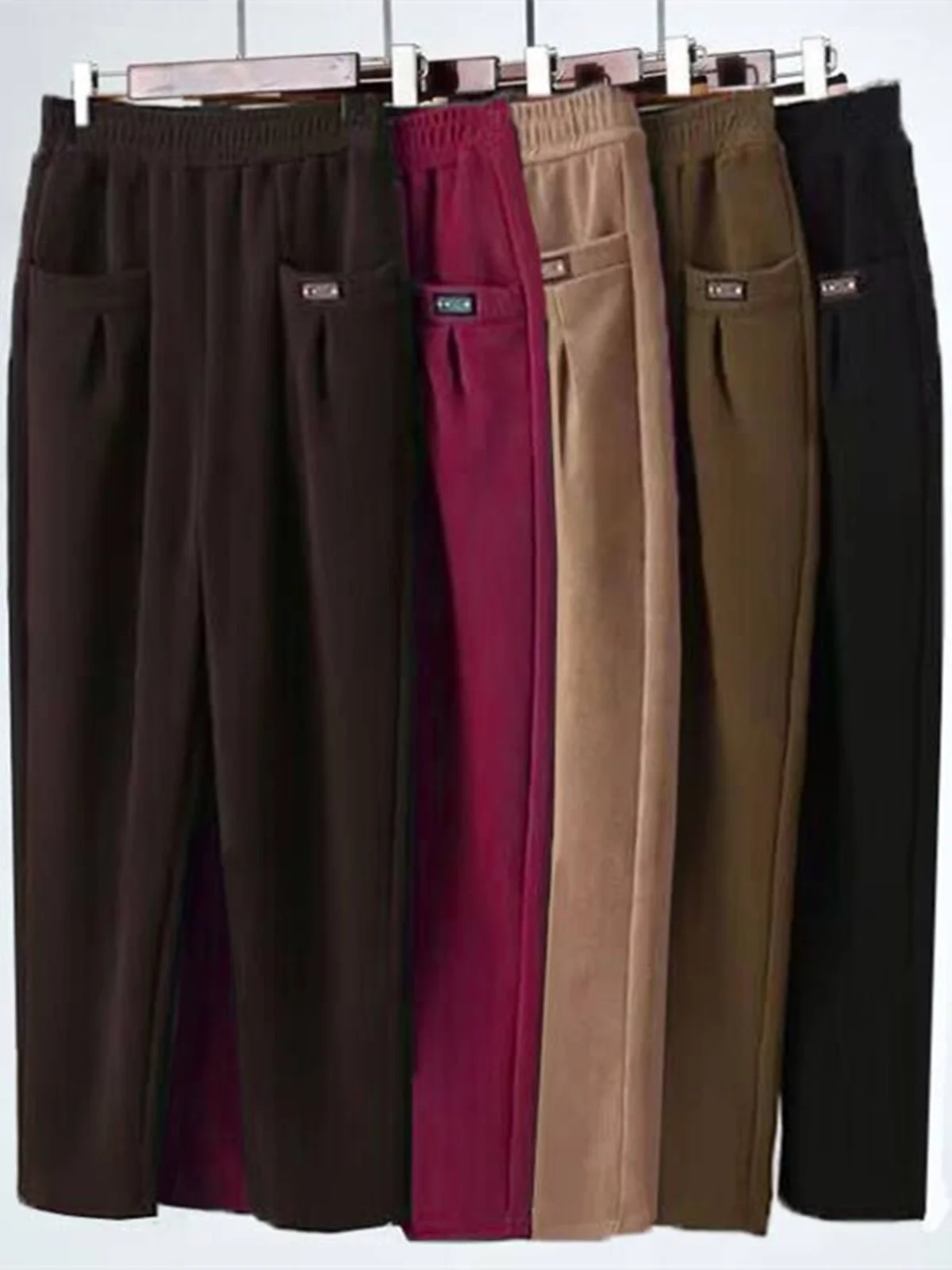 

Вельветовые брюки для мам, женские осенне-зимние верхняя одежда Thiened Fce, модные свободные прямые брюки Harajuku Sle Hi...