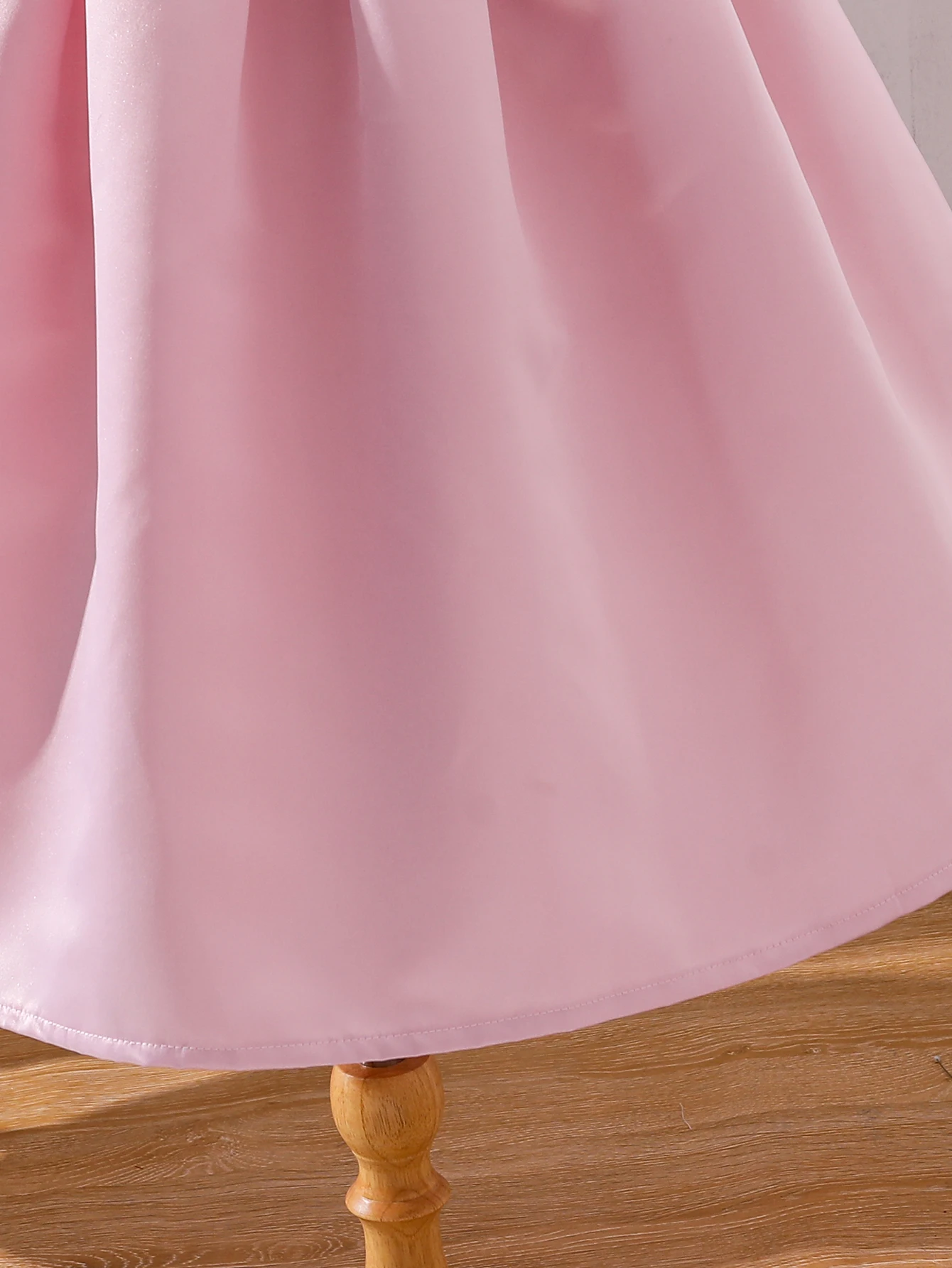 Girl\'s Pink Dress Summer Elegant and Sweet Sleeveless Birthday Party Dress