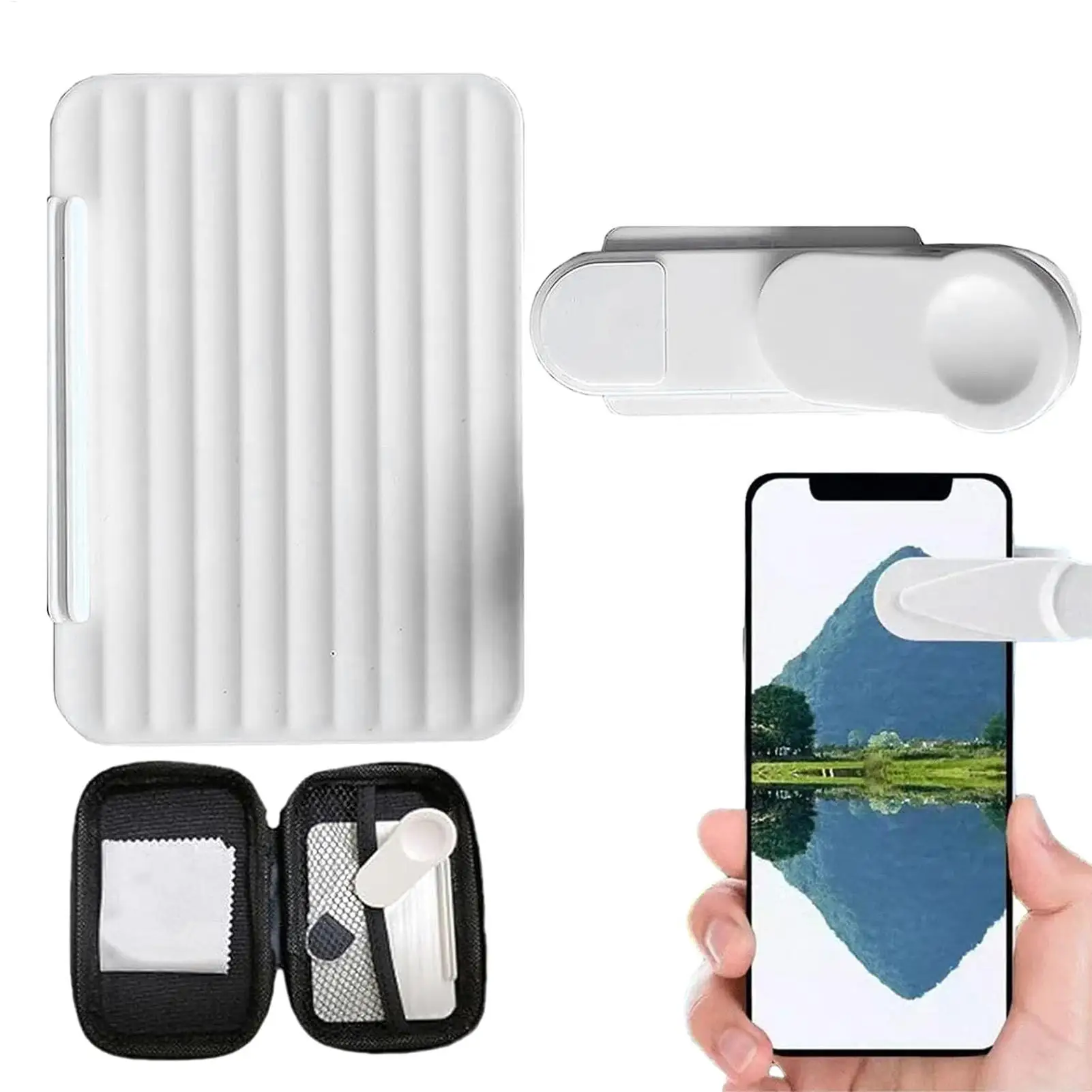 Zestaw lusterka odblaskowego do aparatu w telefonie, klips do lustra szklanego do aparatu w telefonie, kreatywne narzędzia fotograficzne, regulowane dla vloggerów.