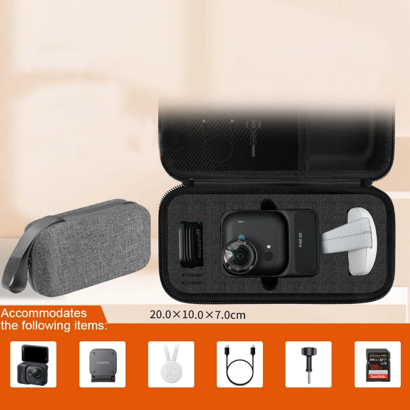 For Insta360 Go Ultra Waterproof Carrying Case,Hardshell Storage Bag，Optimal Camera Protection Bag,Camera Accessories