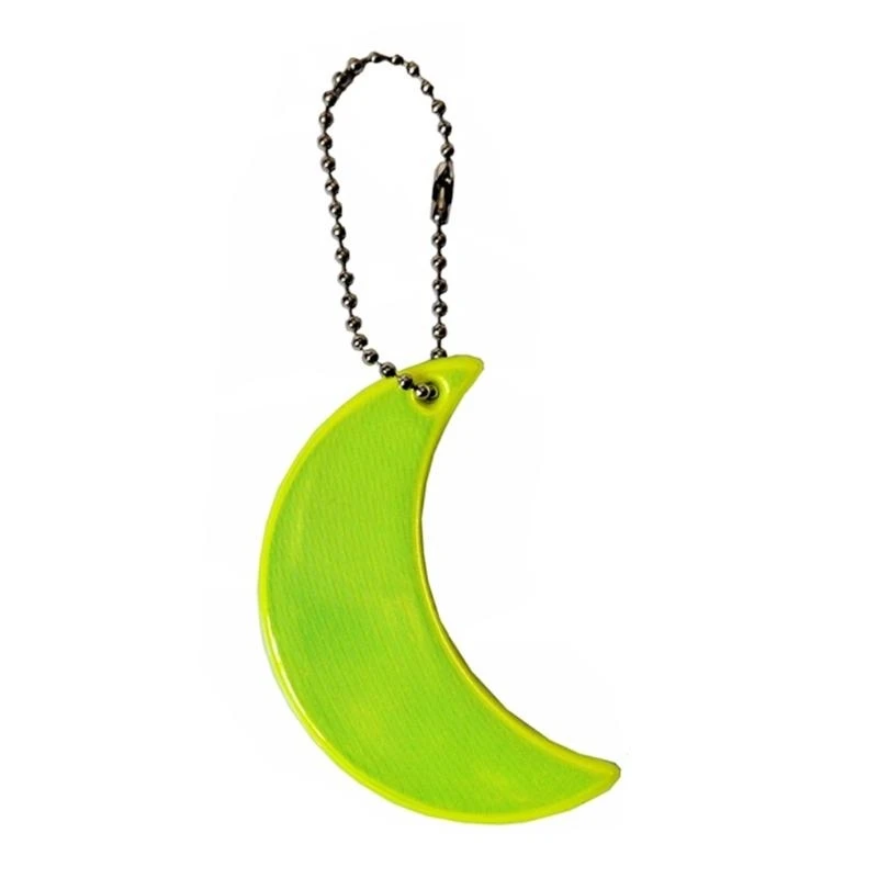 Reflector Pendant Marker For Night Cycling Bag Moon-Shaped Car Keyrings - Image 3