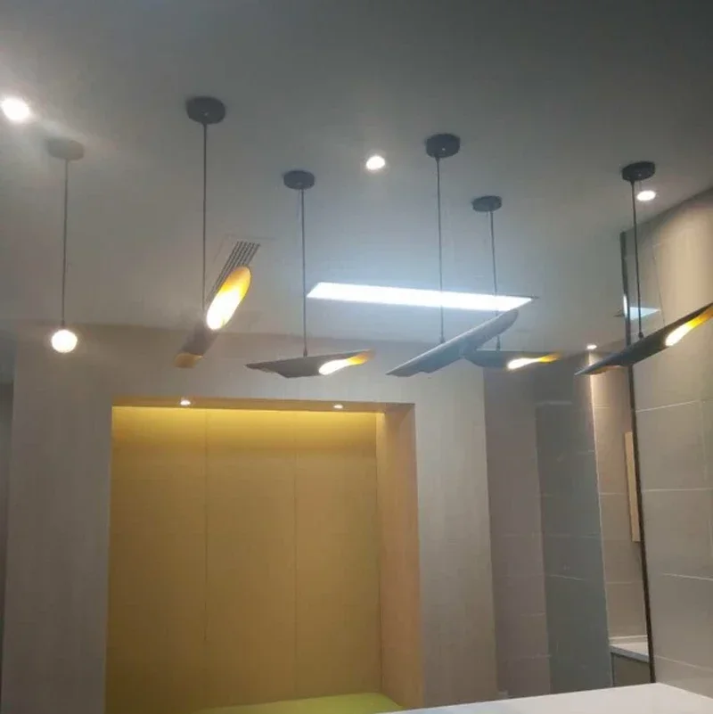 

Coltrane Modern Loft LED Hanging Lamp Light Fixture Replica Gold Black Wing Aluminum Tube Pendant Lighting