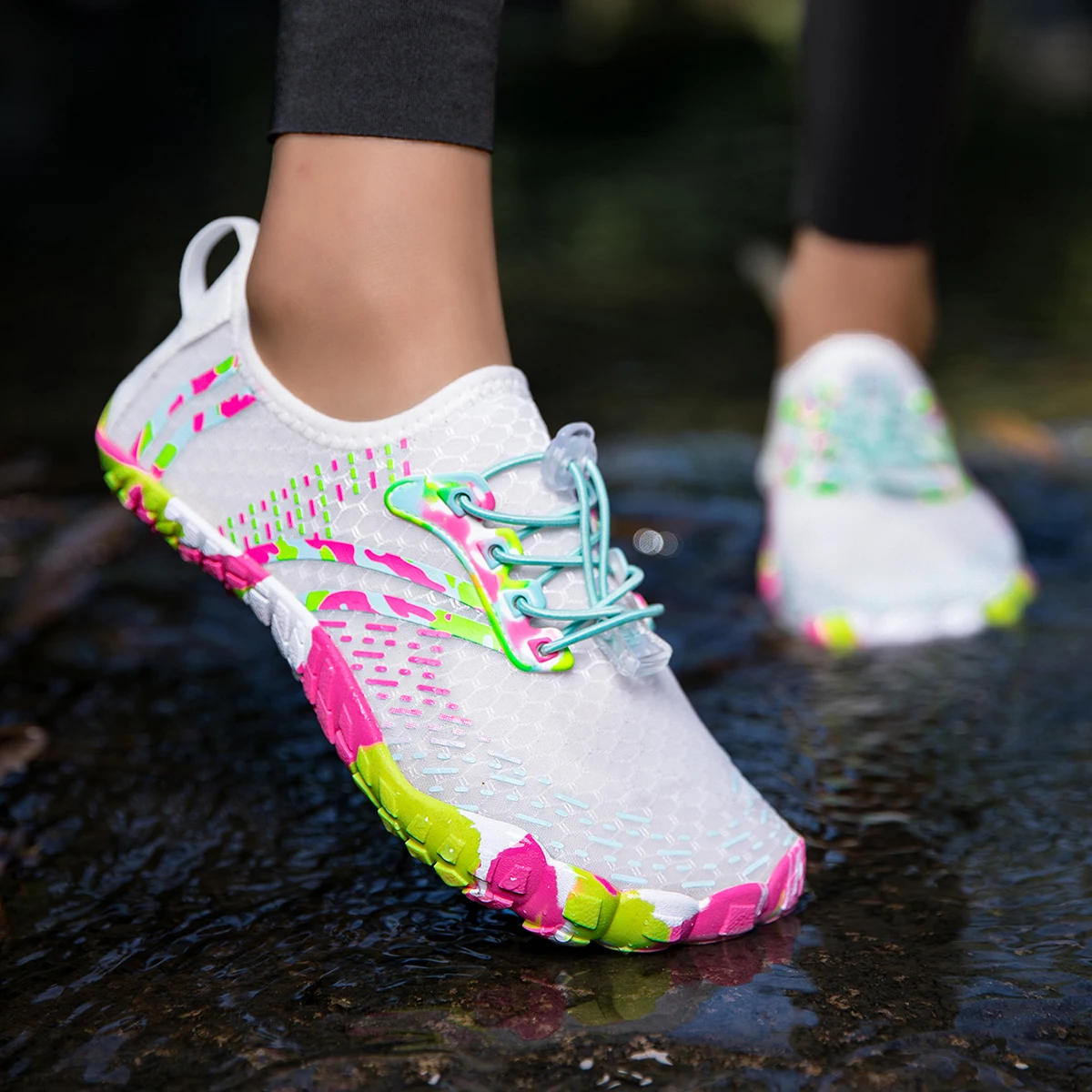 

Унисекс, мужская и женская обувь для воды, противоскользящие прочные водные босиком, мягкая подошва, легкие дышащие спортивные кроссовки для бега на открытом воздухе