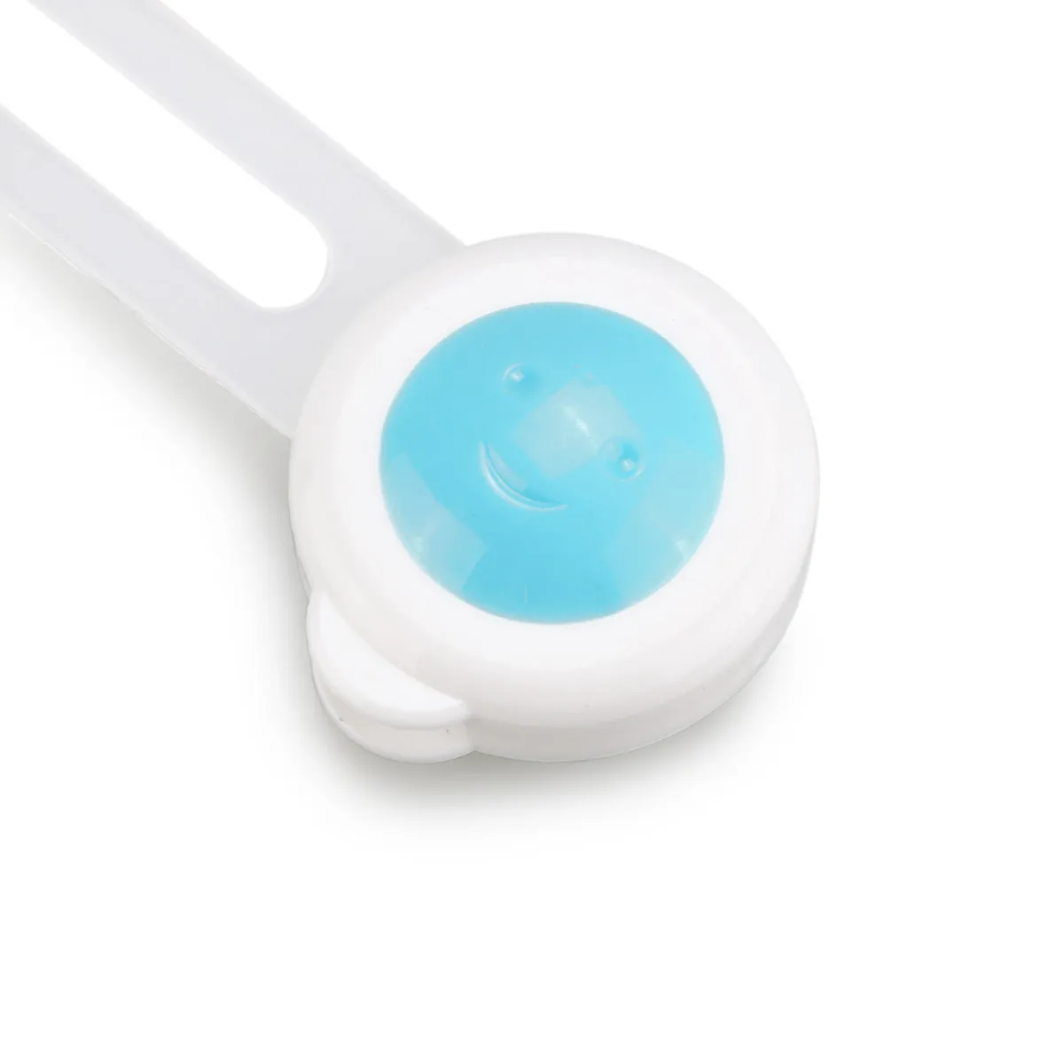 

10 шт. детских замков безопасности, сине-белые, из твердого пластика, с клейким гибким ремешком для шкафов, ящиков, холодильников, защита от детей