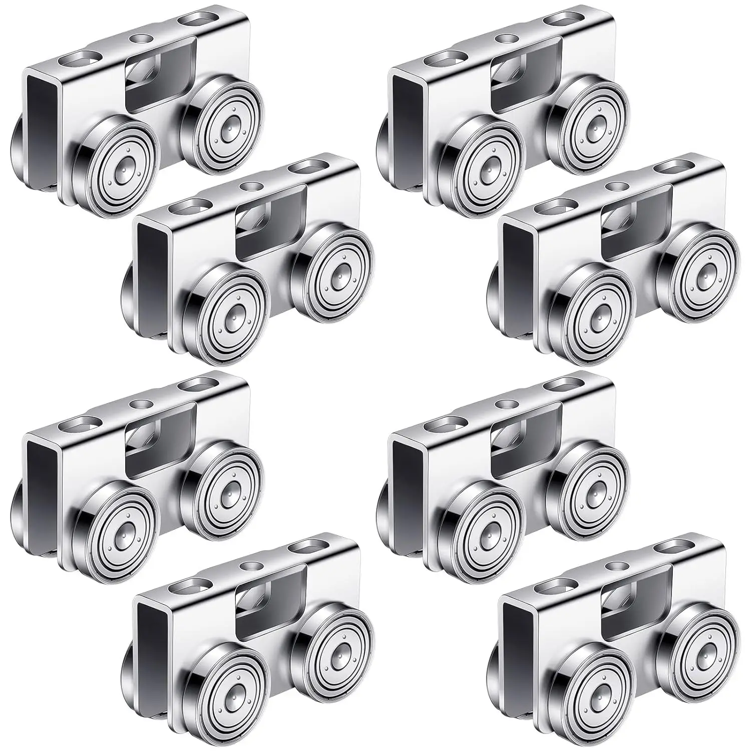 cs 4 Wheel Trolley Assembly Silent Light Duty Trolley Electric Hoist Installation Roller Trolley For 1-5/8