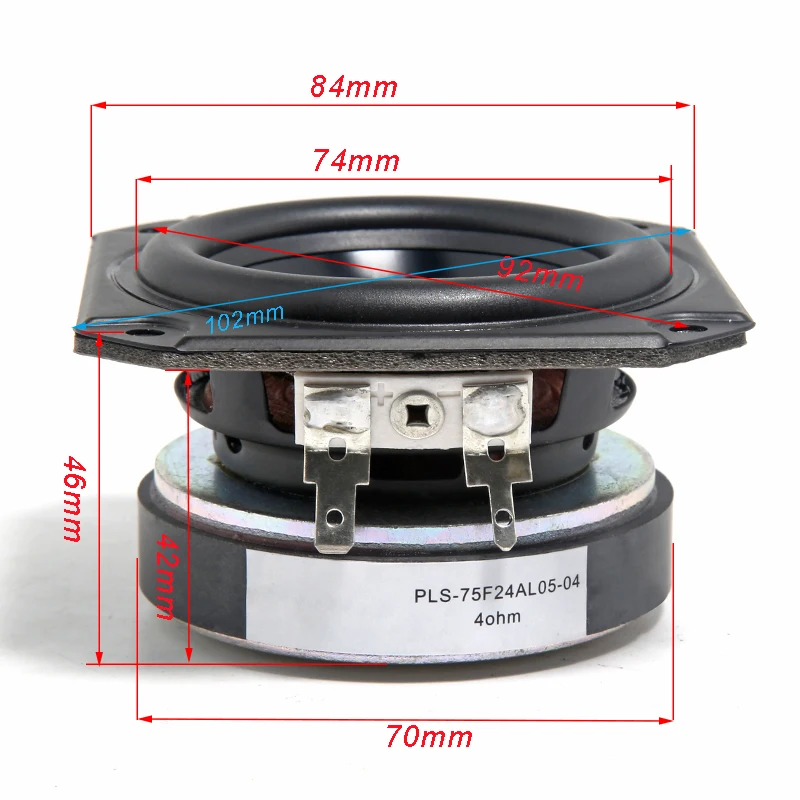 1PC 3 Inch Bass Full Range Speaker Center Woofer 4OHM Waterproof Tweeter Mid For Peerless Speaker DIY 20W-40W Home Theater Part