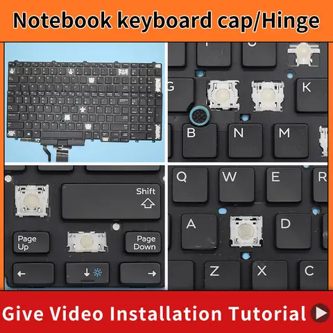 Vervangende Keycap Sleutelkap & Schaarclip & Scharnier Voor Dell Precisie 7530 7540 15-7530 5510 M7530 E7530 7730 7740 Toetsenbord