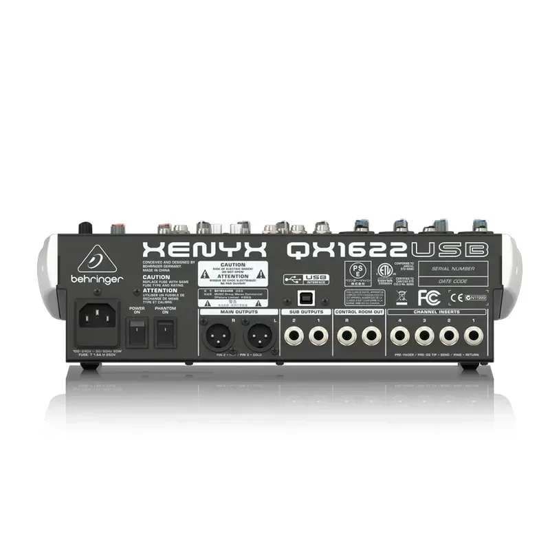 Behringers QX1622USB 12 Way Reverb Professional Stage Sound Card Mixer With Effect Sound Console