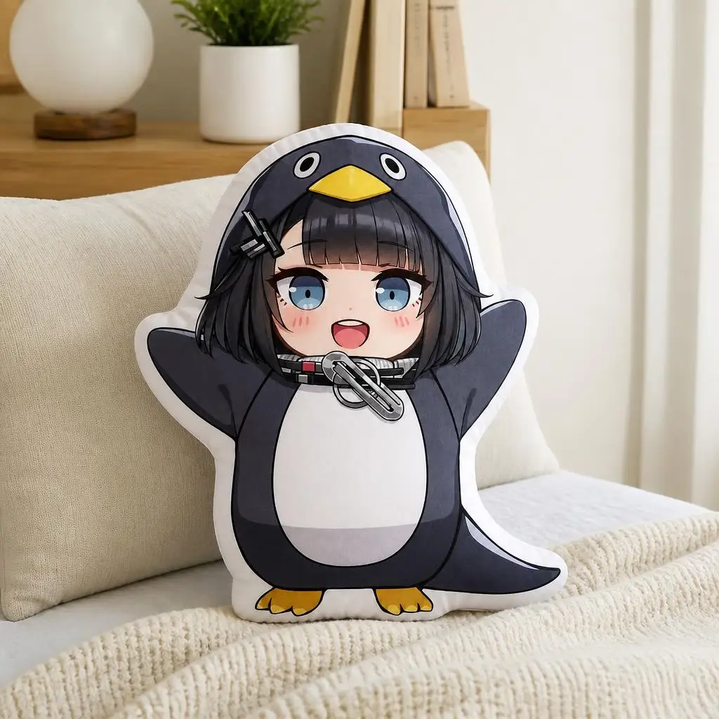GuguGaga Cute Penguin Arknights Endfield Plush Pillow Cushion Irregular Stuffed Throw Pillow Home Decor Gift Sofa Bed Couch