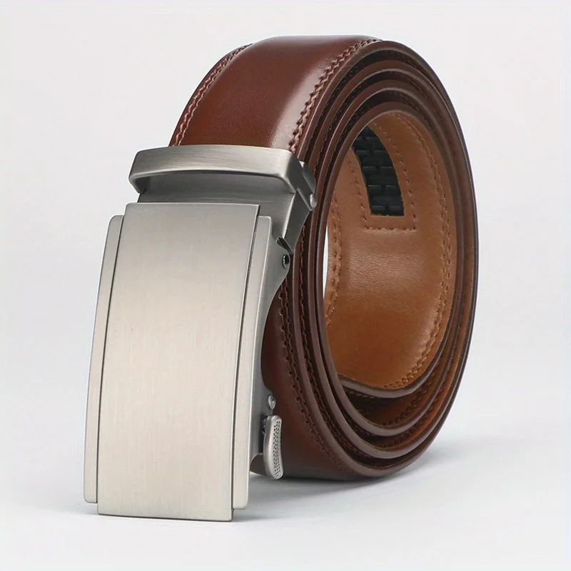 men's belt buckle cross border automatic buckle belt belt men's genuine leather youth business automatic buckle matte men
