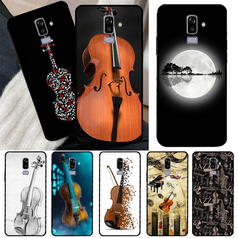 Musical Notes Violin Classical Phone Case For Samsung Galaxy J6 J4 Plus A6 A7 A8 A9 J8 2018 A3 A5 J1 2016 J3 J7 J5 2017