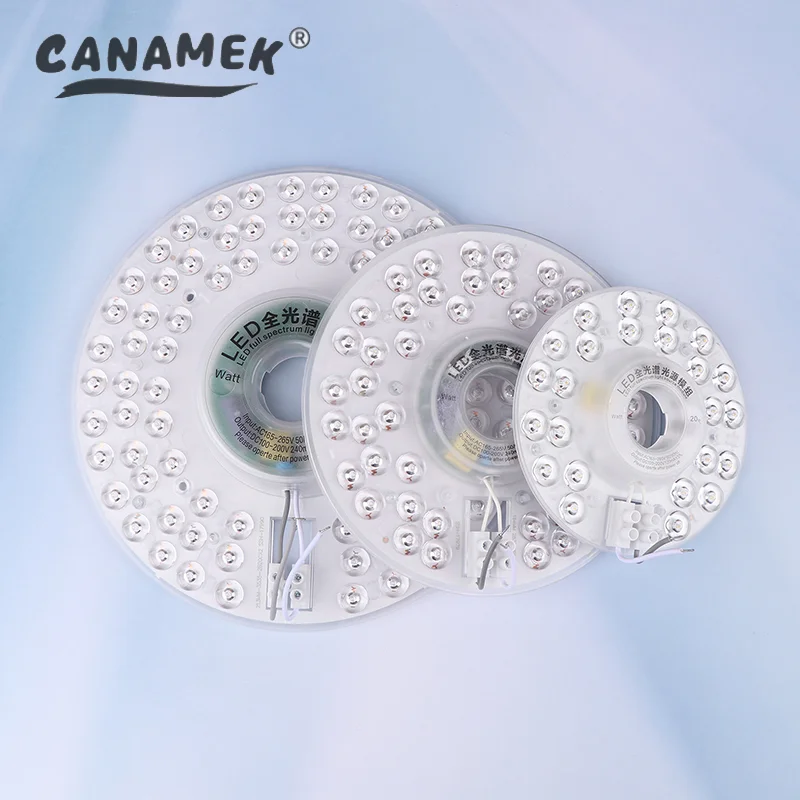 LED Panel Light Ceiling Lights LED Module 220V Ceiling Fan LED Light Kit 20W 40W 60W Round Replacement LED Panel Board