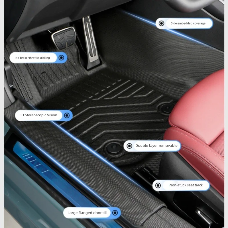 TPE Floor Mats For Mercedes Benz E-Class E200/260/300/400 2-Door COUPE/C/A207/A238 LHD Full Coverage Waterproof Accessories