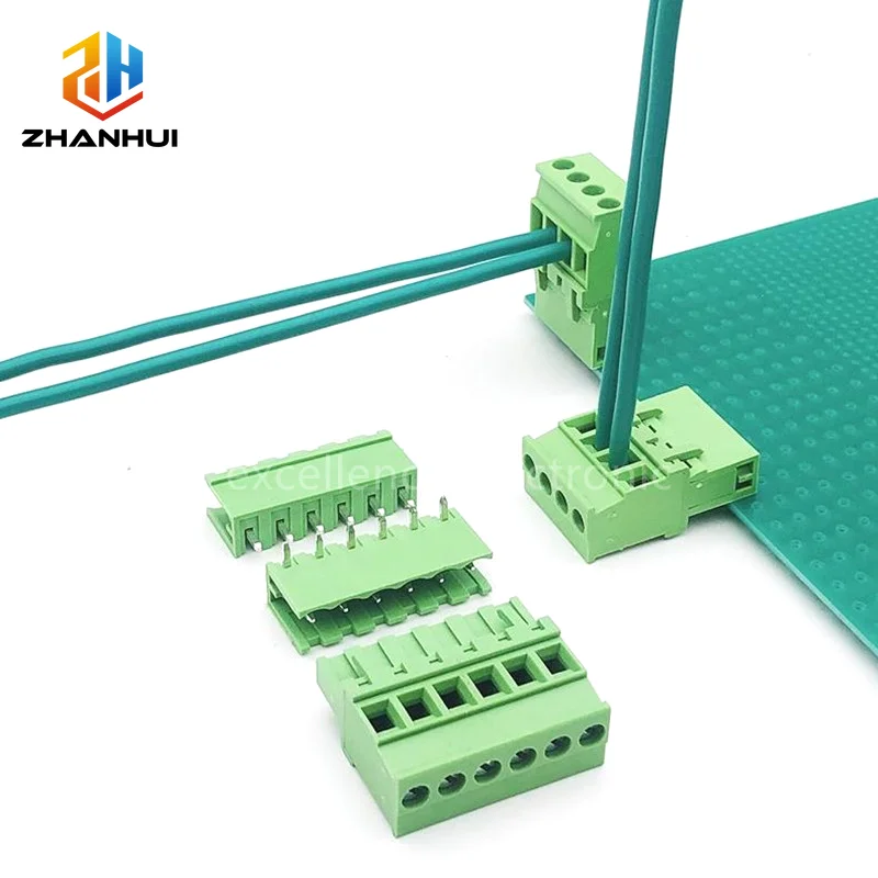 5PCS 2EDG 5.08mm Pitch Plug-in Terminal Blocks, Side Outlet Vertical Screw Connector, Solderless PCB Terminal 2-12P