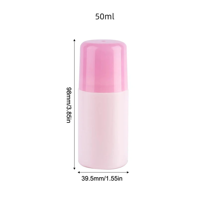 1/3/5 pçs 50ml garrafa de rolo de plástico vazio garrafas recarregáveis para diy desodorante óleo essencial perfume líquido cosméticos recipiente