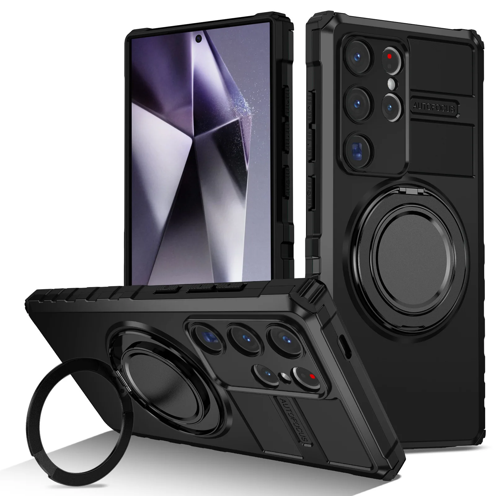 Stoßfeste drehbare Halter-Telefonhülle für Samsung Galaxy S26 Ultra S25 S24 S23 S22 Plus S21 FE für Magsafe Wireless Charge Cover