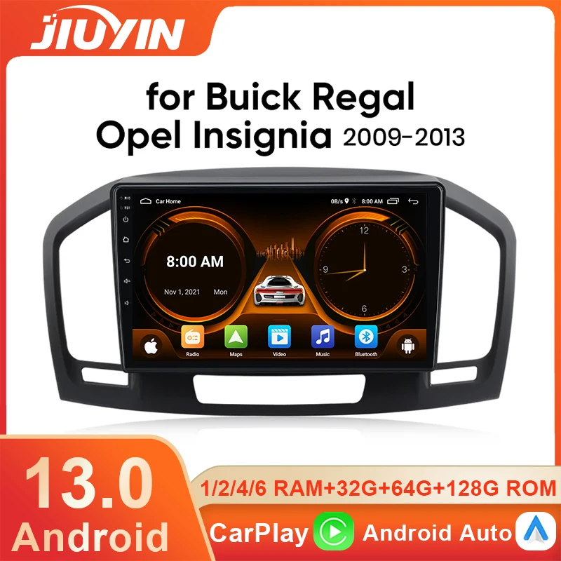 

JIUYIN Car Radio For Buick Regal Opel Insignia 2009 - 2013 Stereo Multimedia Video Player Wireless CarPlay Android Auto 2din 4G