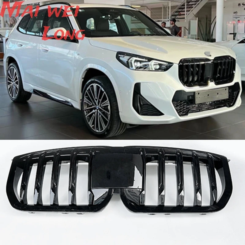 

Grille Gloss Black Car Front Bumper Grilles For BMW X1 U11 U12 xDrive18d 28i 23d M Sport 2022 2023 2024 Racing Grill Car Styling