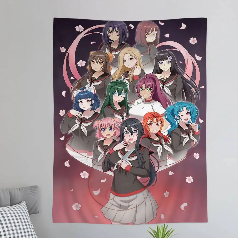 Video Game Y-Yandere Simulator Hippie Wall Hanging Tapestries Bohemian Wall Tapestries Mandala INS Home Decor