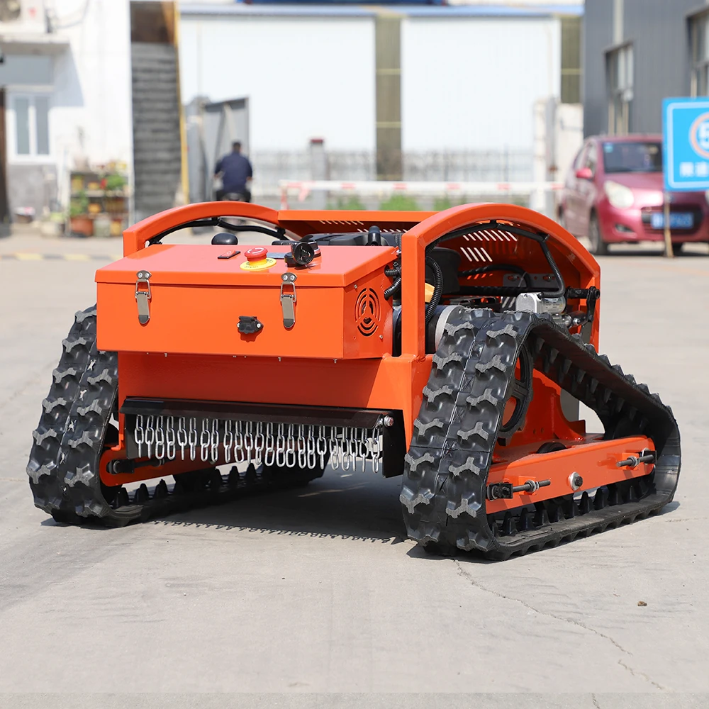 Mesin Pemotong Rumput Putar Nol Mesin Pemotong Rumput Remote Control Perayap Gas Pemakan Gulma Robot Mesin Pemotong Rumput Robot Kecil