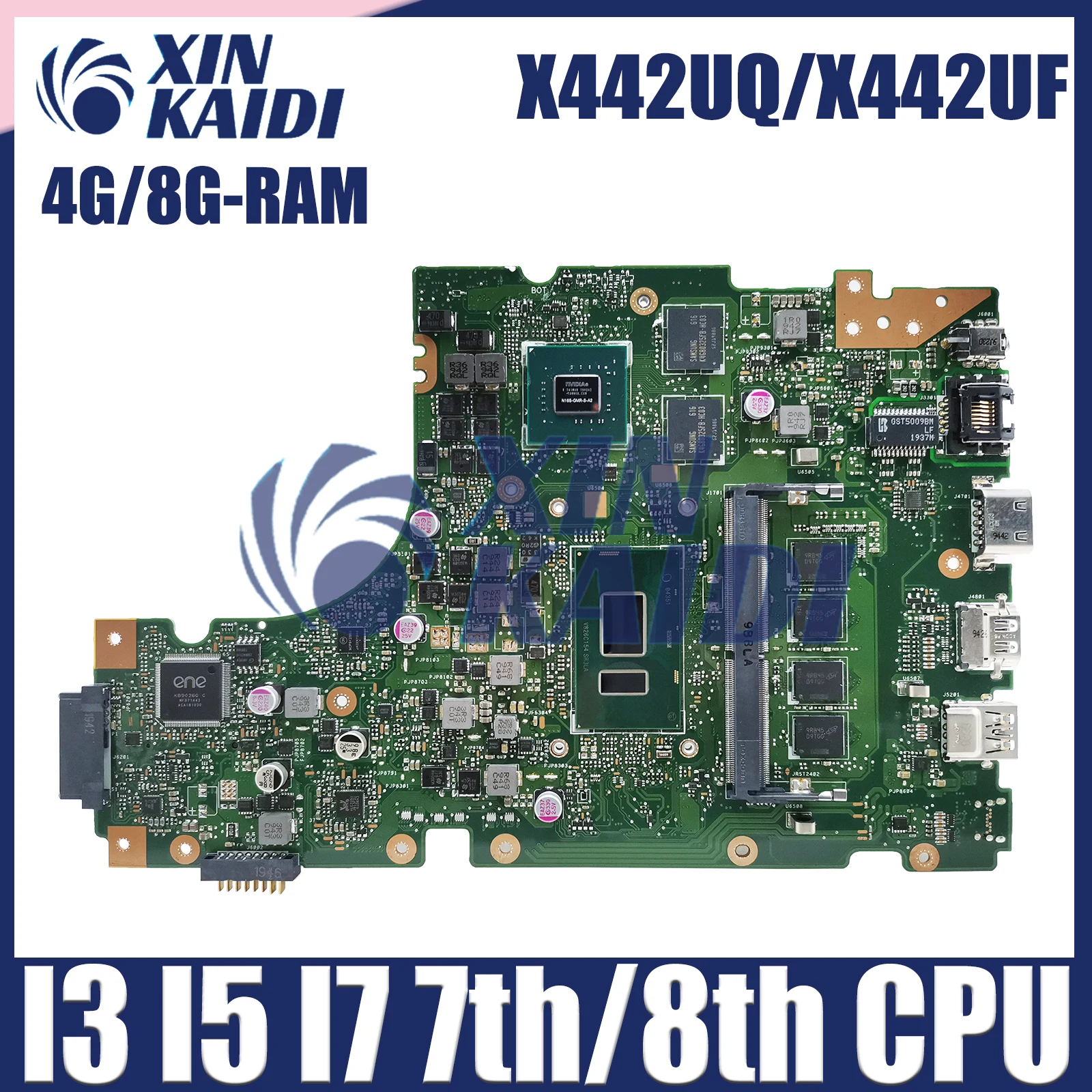 

X442UQ Mainboard For ASUS X442UF F442U A442U X442U A480U R419U X442UN X442UQR X442URR X442UR X442UF CPU I3 I5 I7 7th/8th 4G/8G