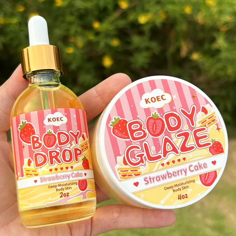 BODY BUTTER Strawberry Cake Body Lotion Body Oil Japanese Skincare Moisturizing Nourishing Body Lotion Peach Coconut Massage Oil