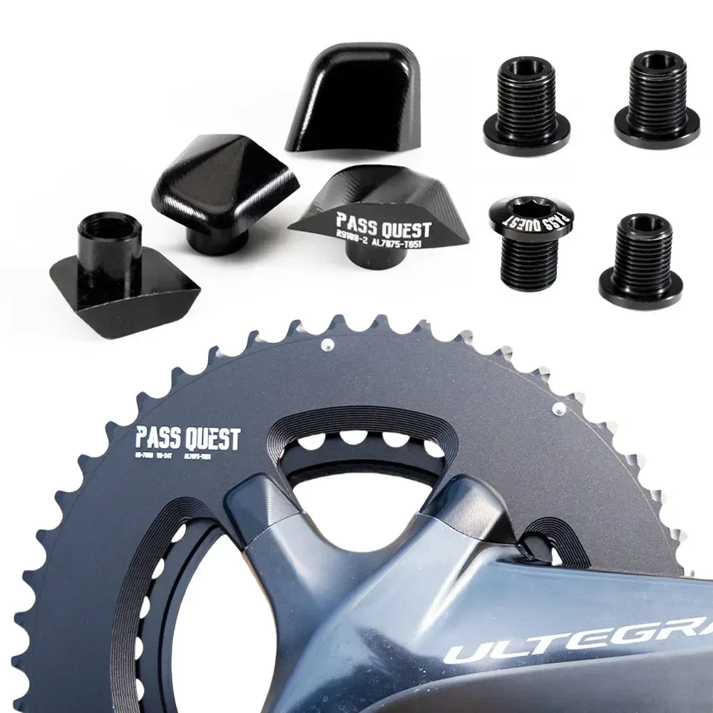 PASS QUEST double chainring 2X bolt modification cap suitable for R7000 R8000 R9100 DU R8100 UT R9200 crank bike screw