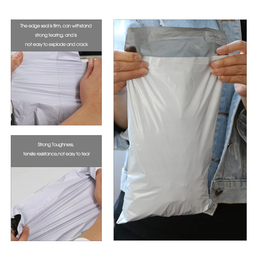 10PC 0.12mm Thick PE White Self Adhesive Seal Shipping Bag for Packaging Express Bag Waterproof Courier Bag Organizer Mail Pouch