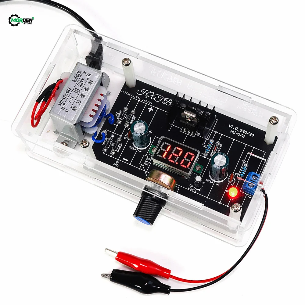 DIY LM317 Adjustable Regulated Voltage 110V /220V to 1.25V-12.5V Step-down Module Power Supply