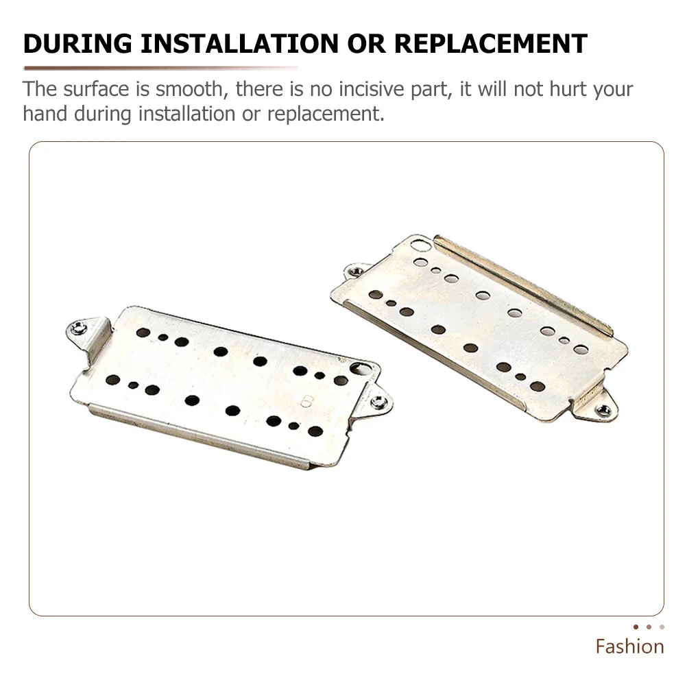 

2pcs Guitar Pickup Base Plate Metal Humbucker Bases For Electric Guitar Durable Pickup Base Instrument Accessory