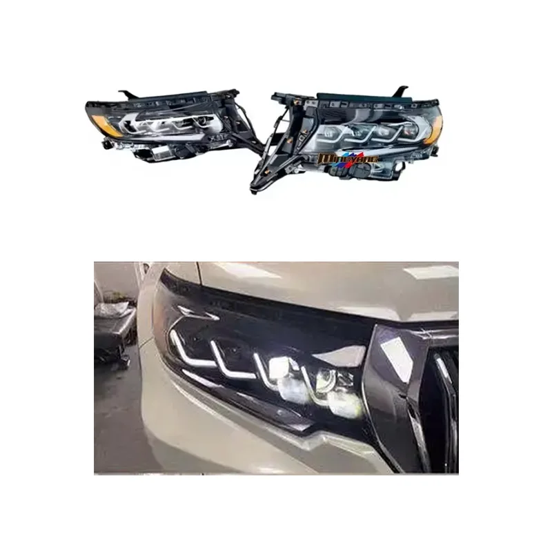 

Modification High Quality 4lens Head Lights Headlight Head Lamp for Land Cruiser Prado 2018 Led Head Light