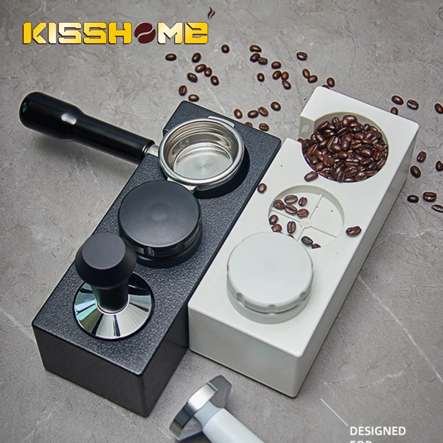 

Barista's Essential Sage Delonghi Espresso Maker Tools: Coffee Tamper Mat Stand Portafilter Holder Rack for 51mm, 54mm, and 58mm