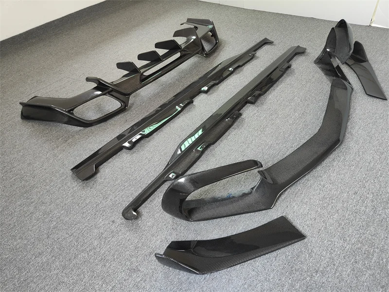 

For AMG GT GTS Upgrade R-style Carbon Fiber Front Lip Front Wrap Angle Rear Lip Side Skirt Body Kit