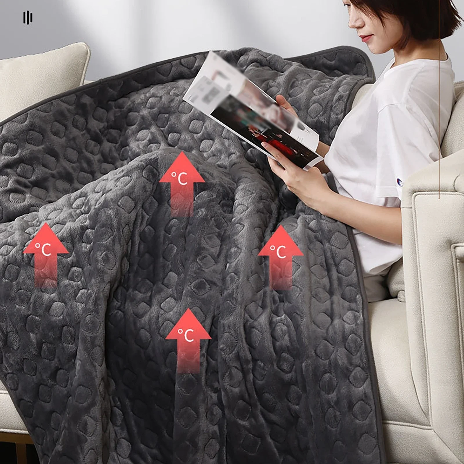 150x80cm Electric Heating Blanket Winter Bed Warmer Heater Pad Soft Flannel Washable Bed 20-55 ℃ Intelligent Temperature Control