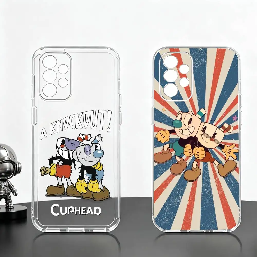 Game For-C-Cuphead  Phone Case For Samsung S25,S24,S21,S22,S23,S30,Ultra,S20,Plus,Fe Transparent Cover