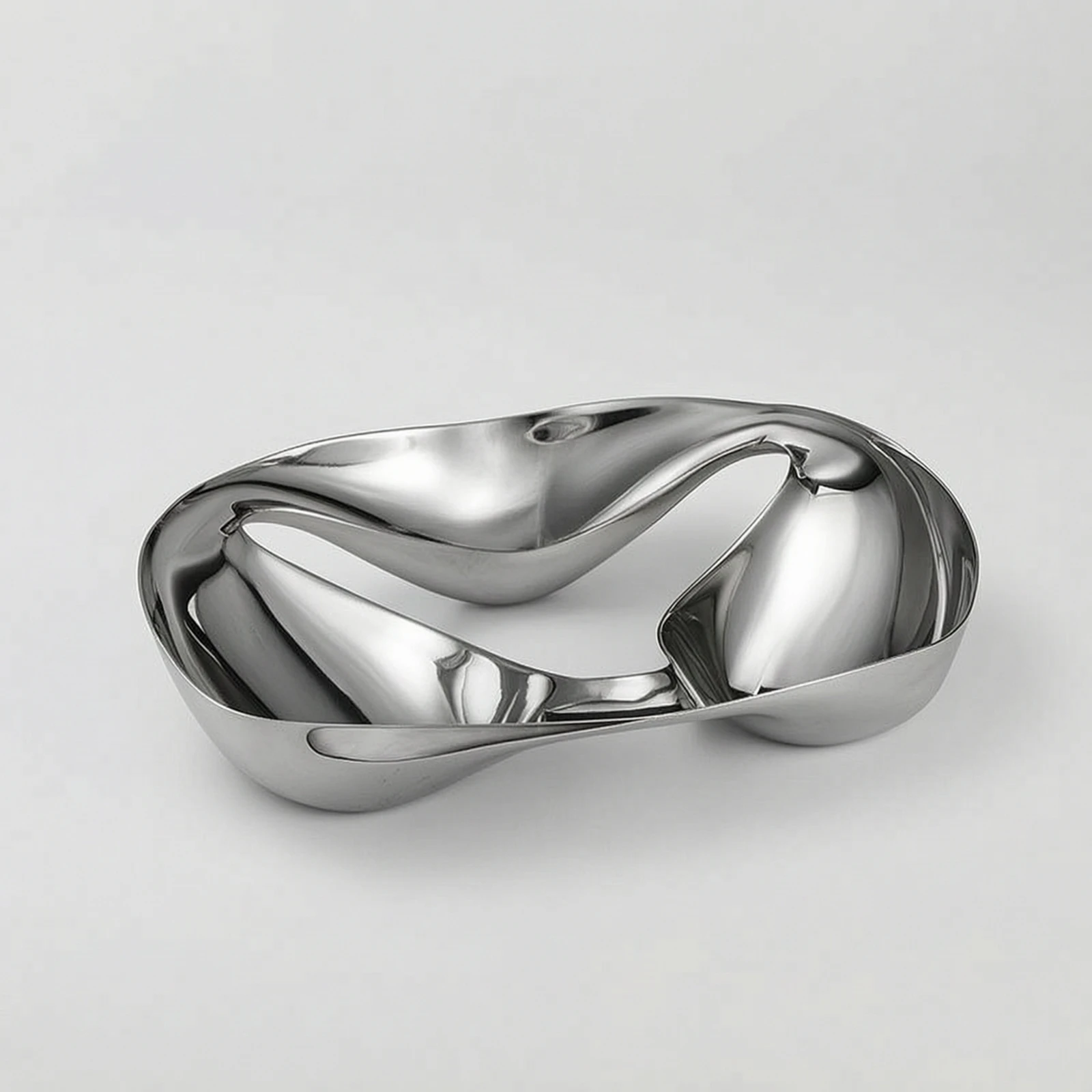 Stainless Steel Snack Tray Contemporary Stainless Steel Serving Bowl Easy to Clean Dishwasher-Safe for Coffee Table, Sideboard