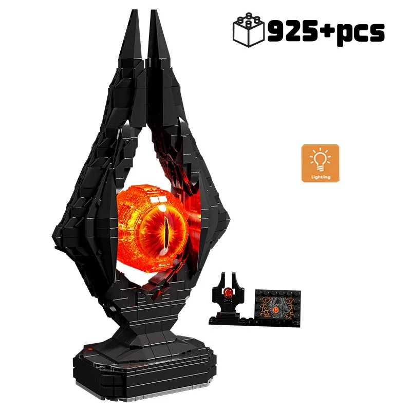 Kit de bloques de construcción de modelo oscuro, ojo de Allfather, decoración de escritorio, juguetes DIY para niños, regalos de vacaciones, regalos de cumpleaños