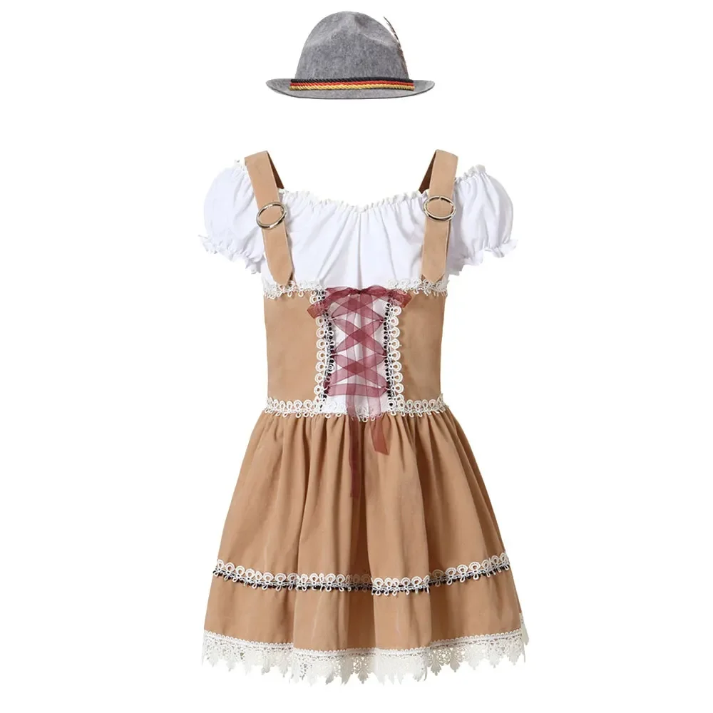 Bavaria Biermädchen Parade Kostüm Damen Traditionelles Deutsches Oktoberfest Kleid Sexy Lady Cosplay Oktoberfest Kostüme – Detail 11