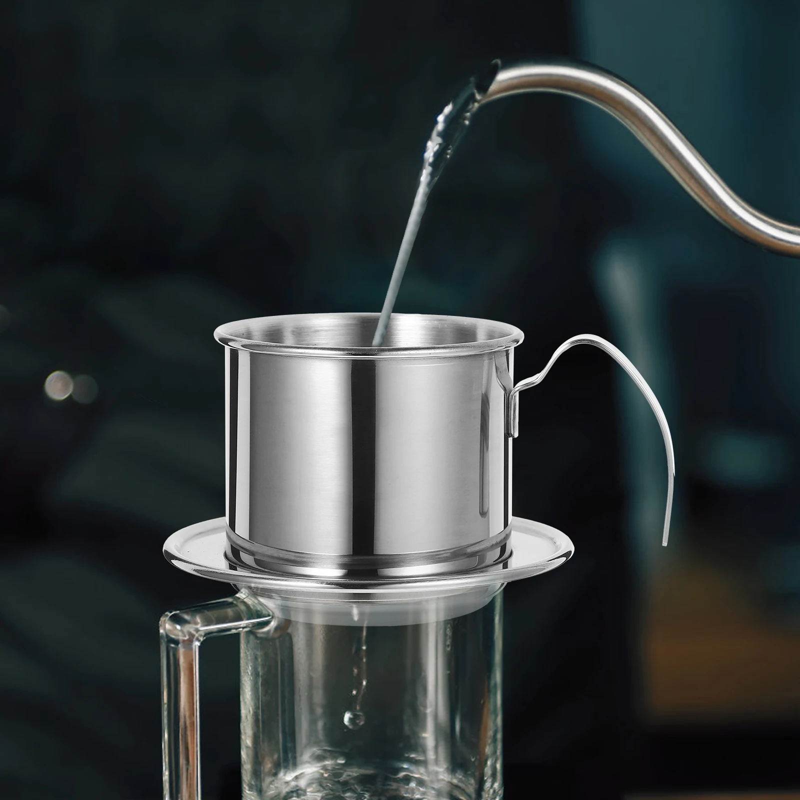 

1pc Stainless Steel Dripper Metal Portable Filter Travel Camping Home Use Lover Gift Supplies Dripper Funnel Coffee