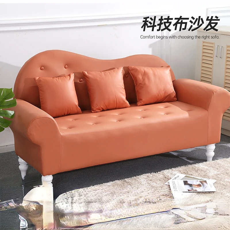 Modern Simple and Clean Technology Cloth Small House Sofa European Style Furniture Cloth Art Apartment Sofa