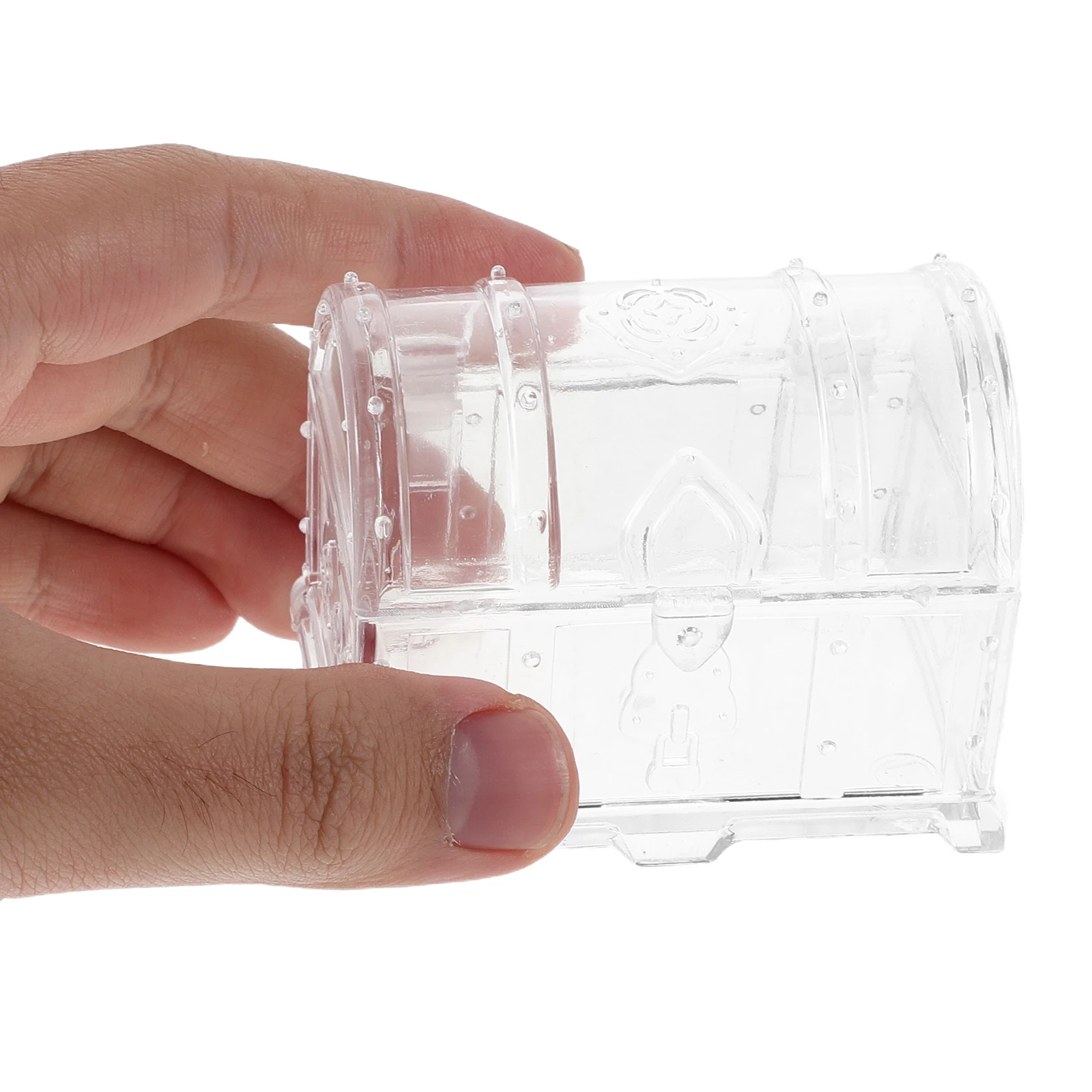 

12Pcs European Style Wedding Candy Boxes Mini Treasure Chest Favor Boxes Plastic Candy Storage for Birthday Bridal Shower Party